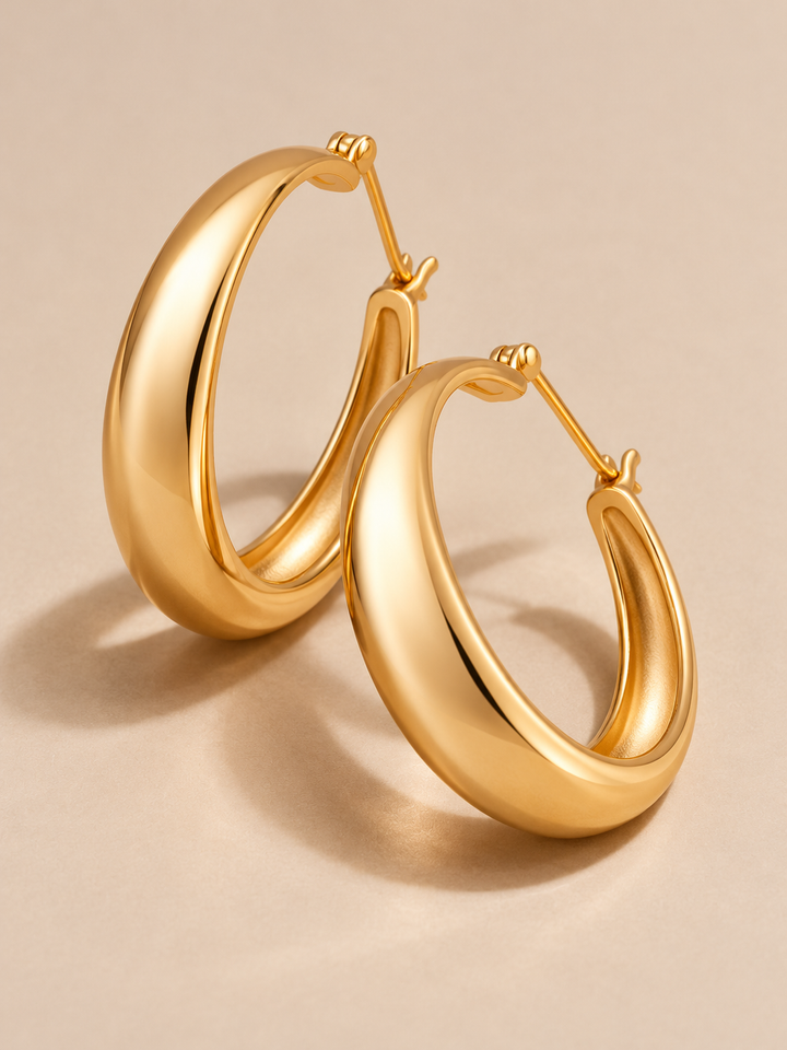 Sculpted Arc Hoops