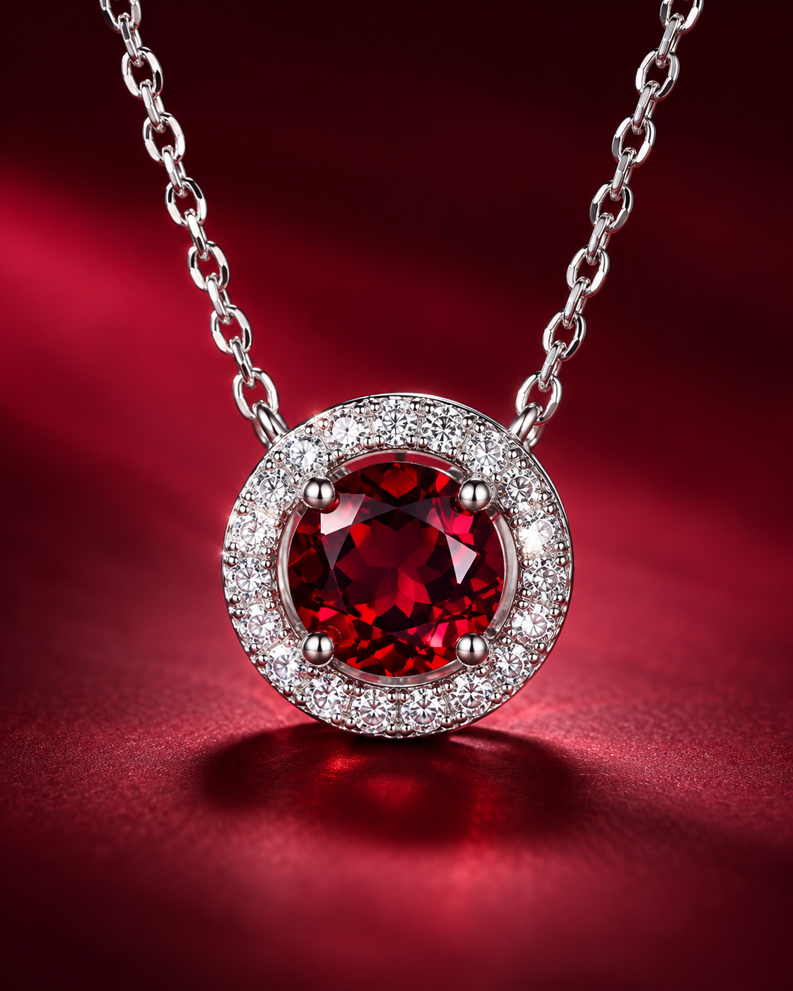 Crimson Halo Necklace