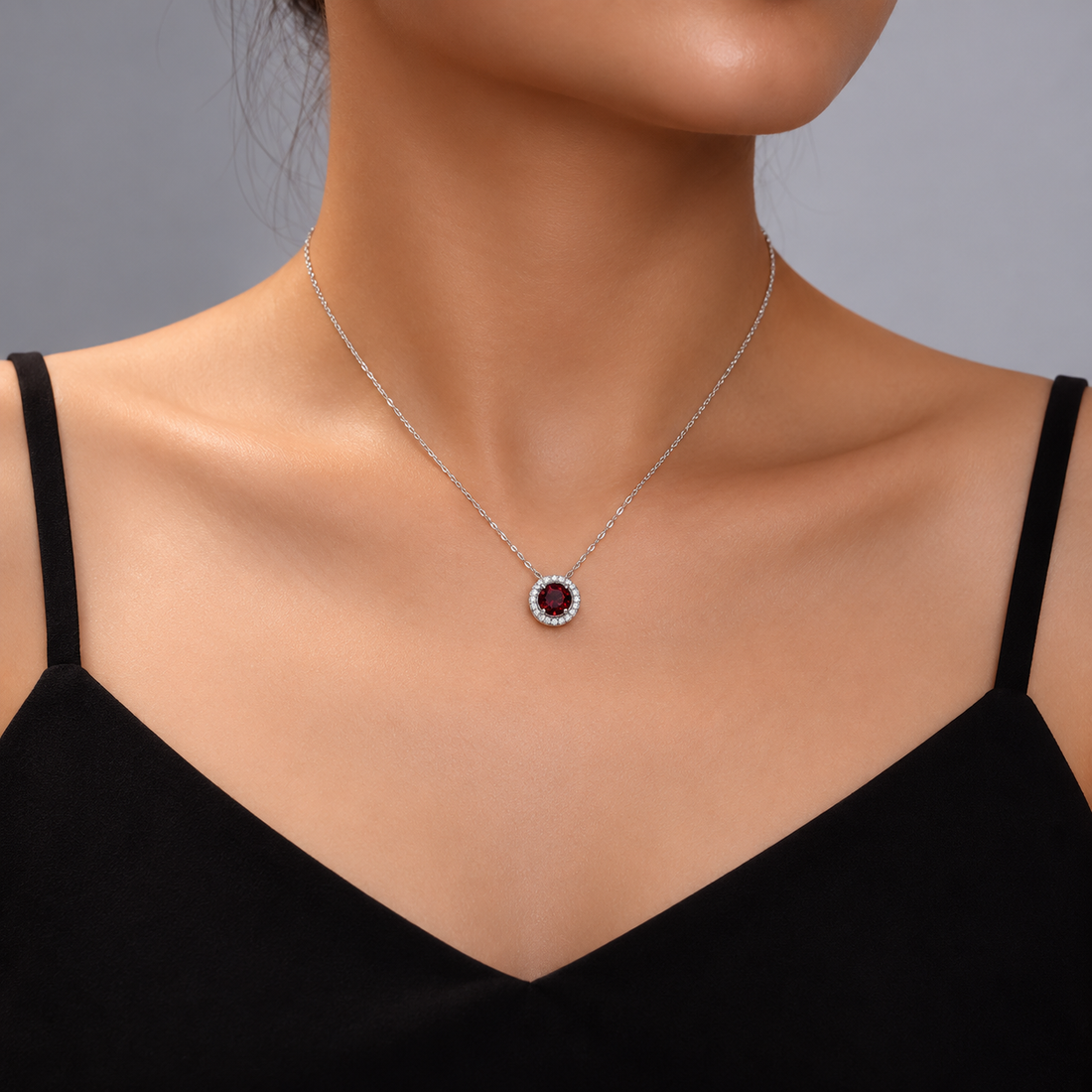Crimson Halo Necklace